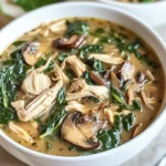 Comforting Rotisserie Chicken and Mushroom Soup