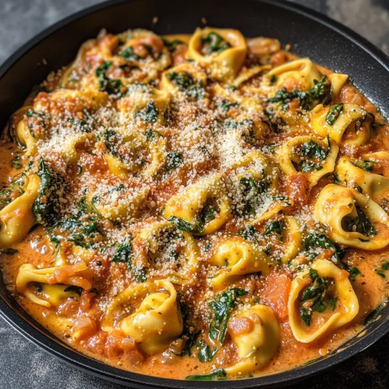 Creamy Spinach Tomato Tortellini Recipe