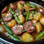 Crockpot Kielbasa and Green Beans