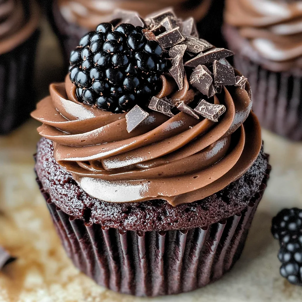 Dark Chocolate Blackberry Cupcakes: Indulge in a Decadent Dessert Delight