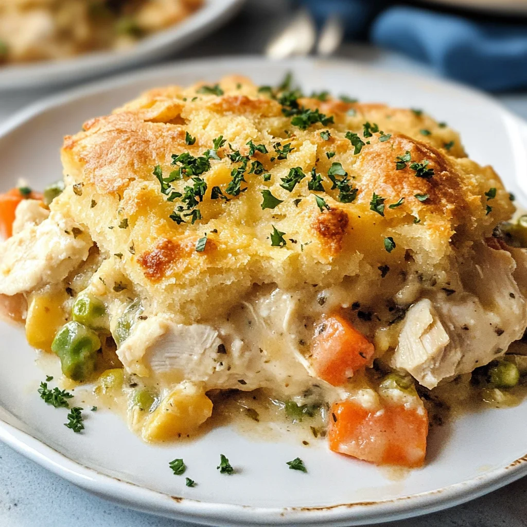 Easy Chicken Cobbler Dinner Casserole