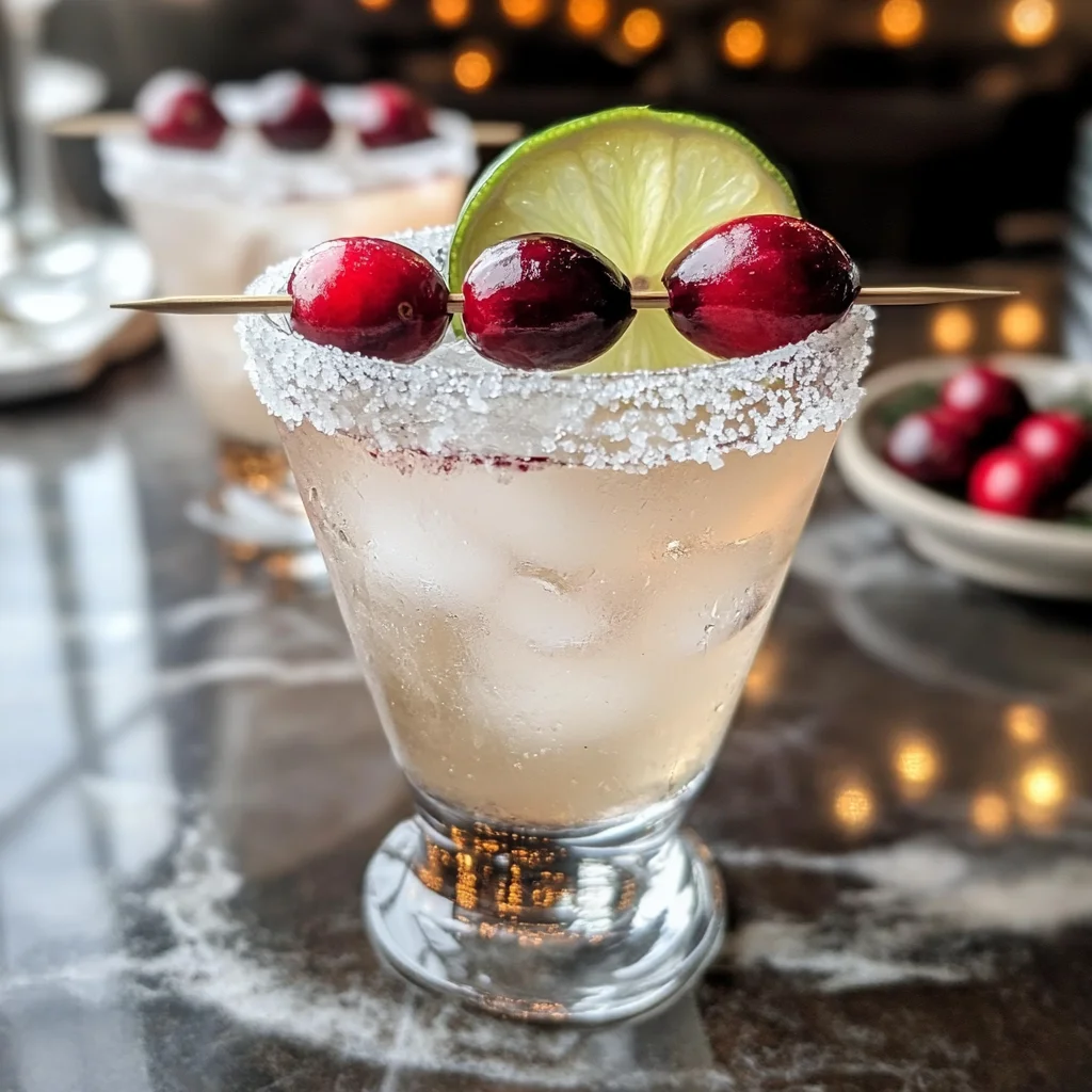 Festive White Cranberry Vodka Cocktail
