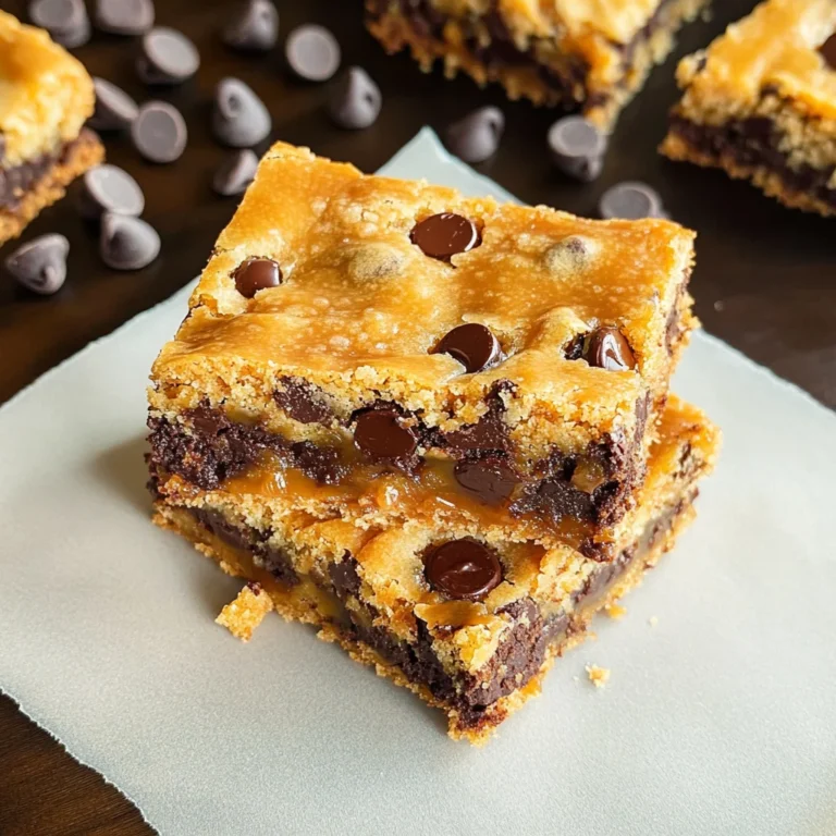 Gooey Salted Caramel Chocolate Chip Cookie Bars You'll Love