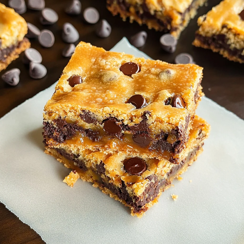Gooey Salted Caramel Chocolate Chip Cookie Bars You'll Love