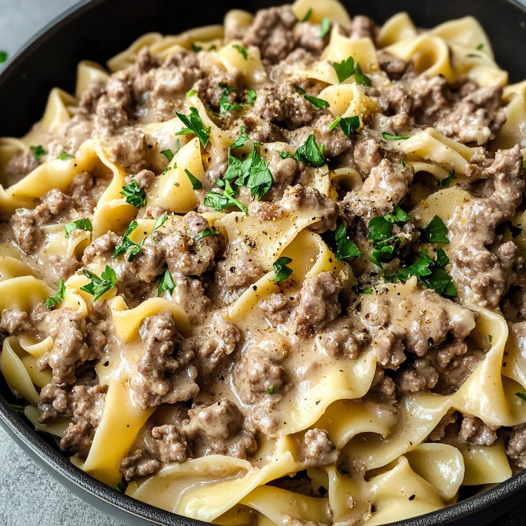 Ground Beef Stroganoff