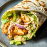 Healthier Buffalo Chicken Caesar Wraps