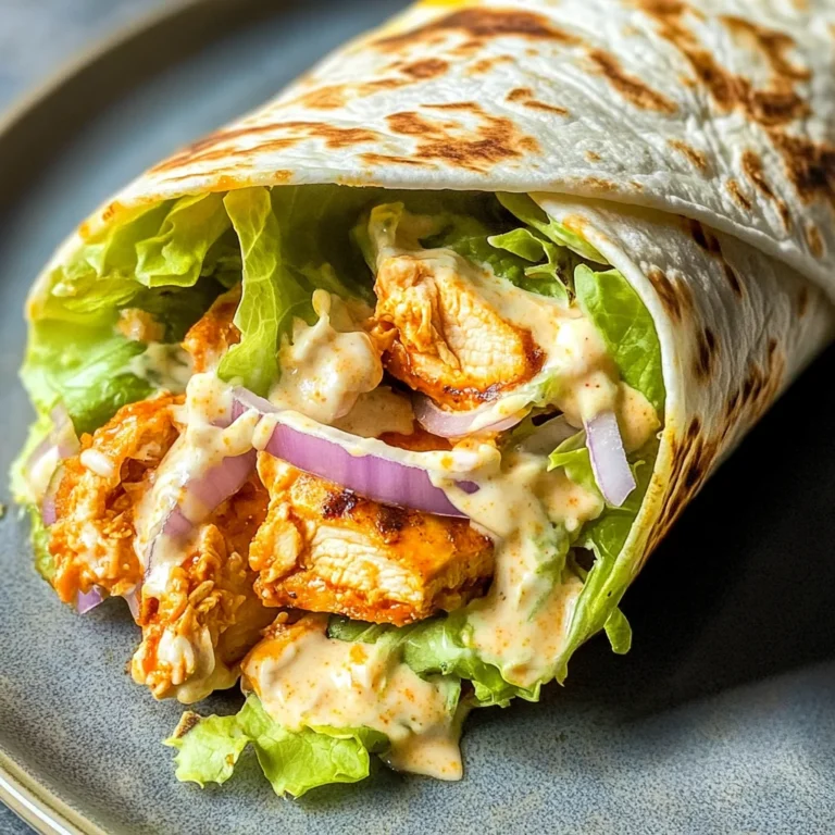 Healthier Buffalo Chicken Caesar Wraps