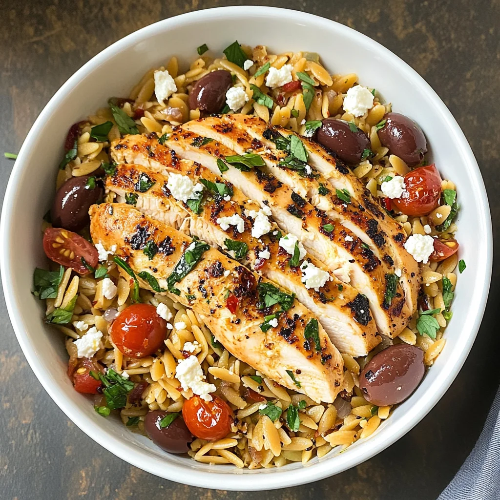Mediterranean Chicken and Orzo