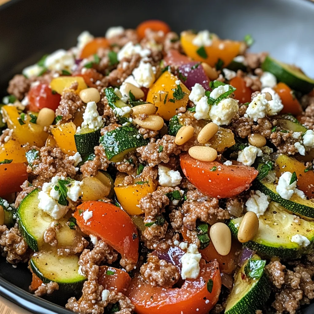 Mediterranean Ground Beef Stir-Fry