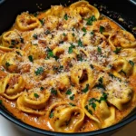 One-Pot Spicy Garlic Butter Chicken Tortellini