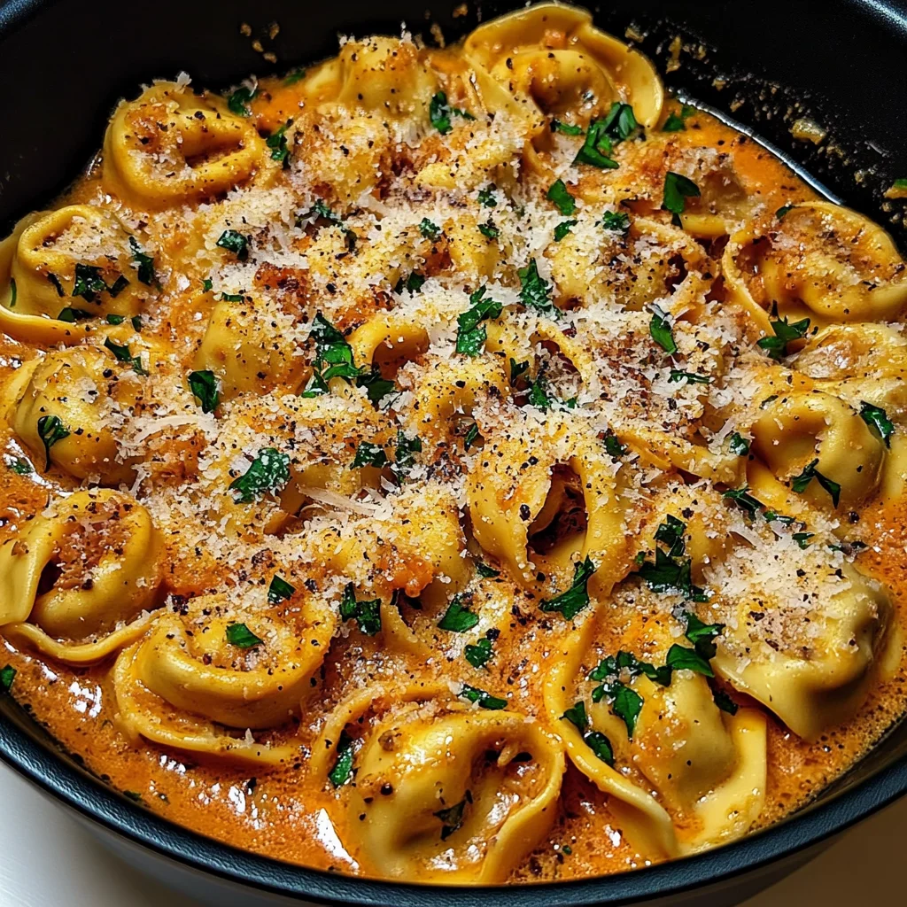 One-Pot Spicy Garlic Butter Chicken Tortellini