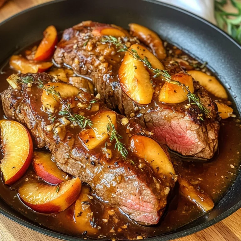 Peach Glazed beef Tenderloin