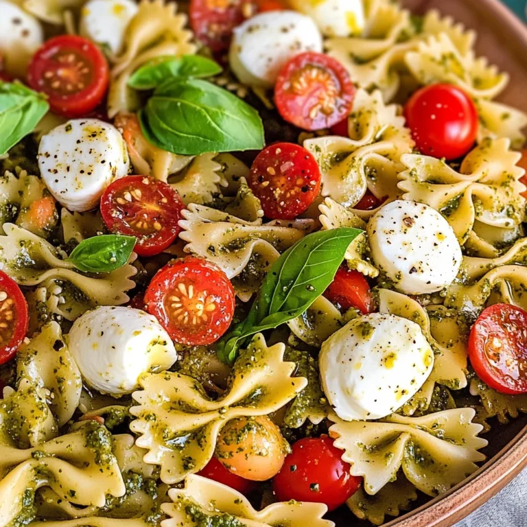 Pesto Caprese Pasta Salad