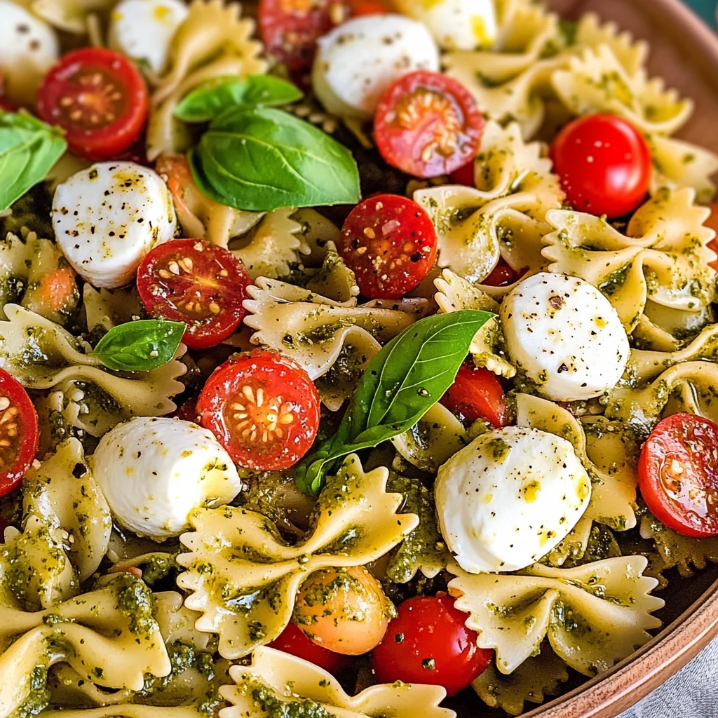 Pesto Caprese Pasta Salad