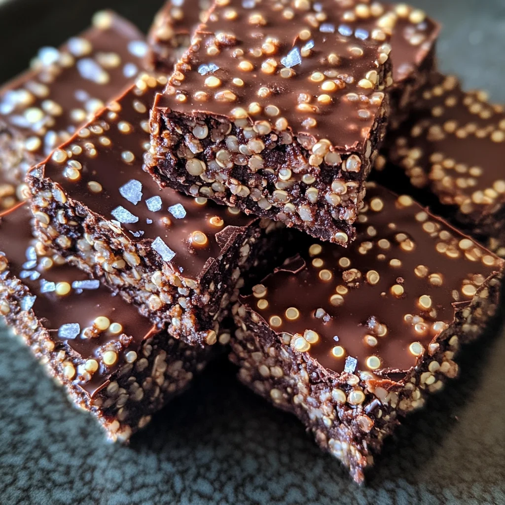 Puffed Quinoa Peanut Butter Chocolate Bars Recipe