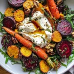 Roasted Beets and Carrots Salad with Burrata