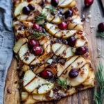 Roasted Pear, Cranberry, and Brie Flatbread Recipe