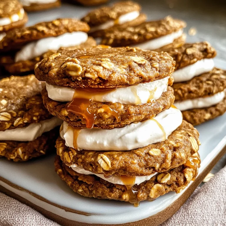 Salted Caramel Gingerbread Oatmeal Cream Pies