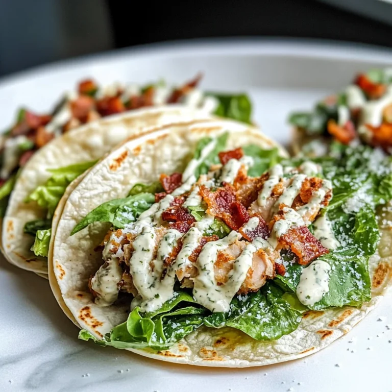 Smash Chicken Caesar Tacos