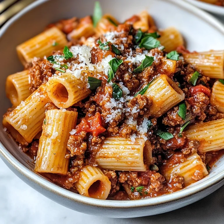 The Easiest Rigatoni Bolognese