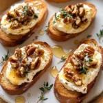 Whipped Ricotta Crostini with Walnuts & Salted Honey