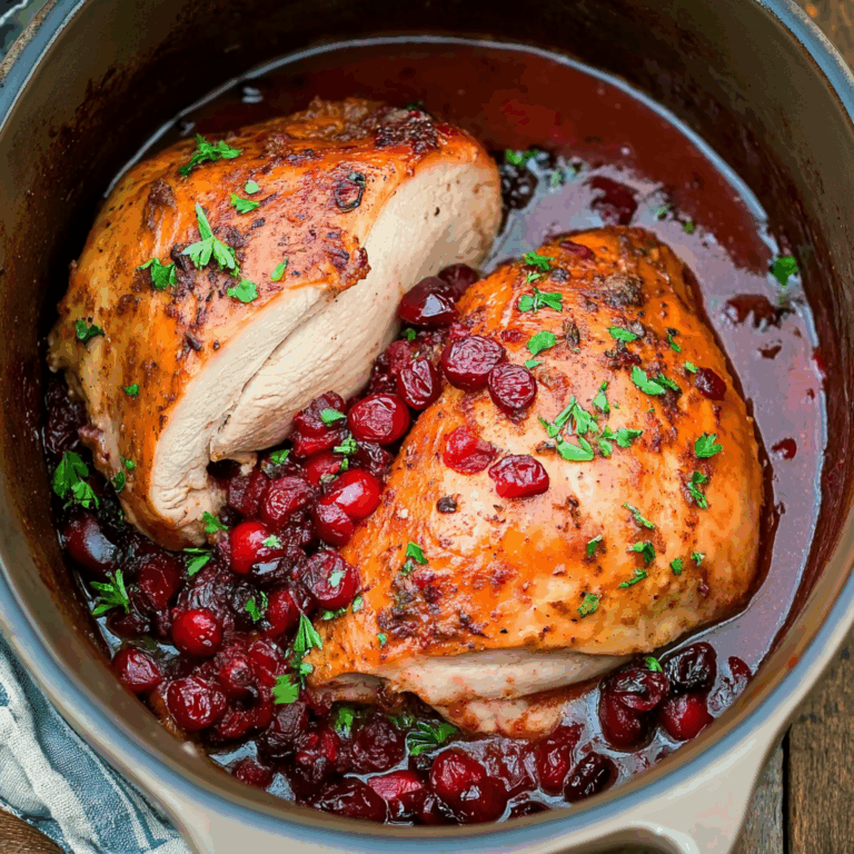 Crock Pot Turkey Breast with Cranberry sauce