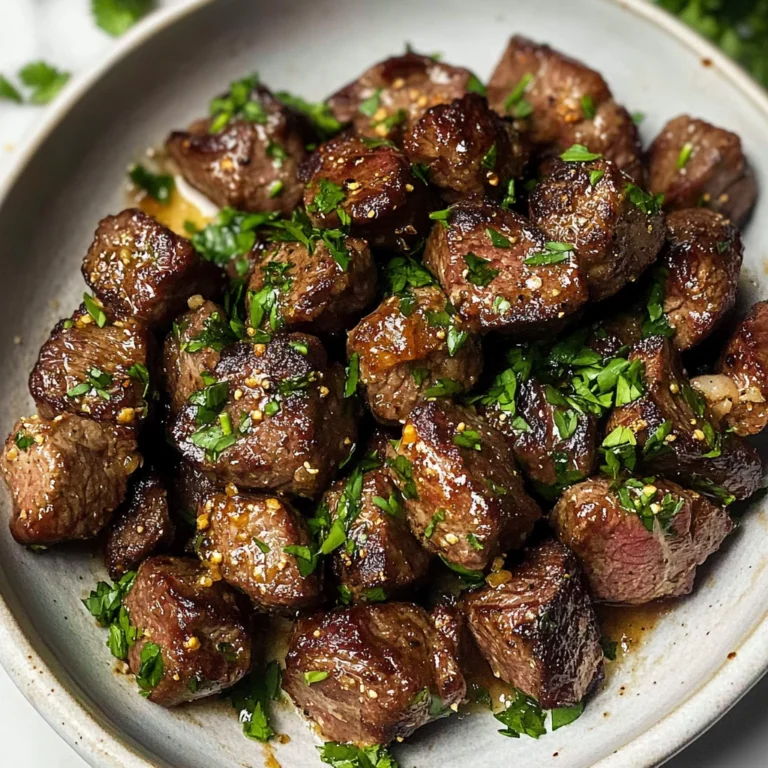 Air Fryer Garlic Butter Steak Bites