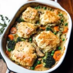Biscuit Vegetable Pot Pie Casserole