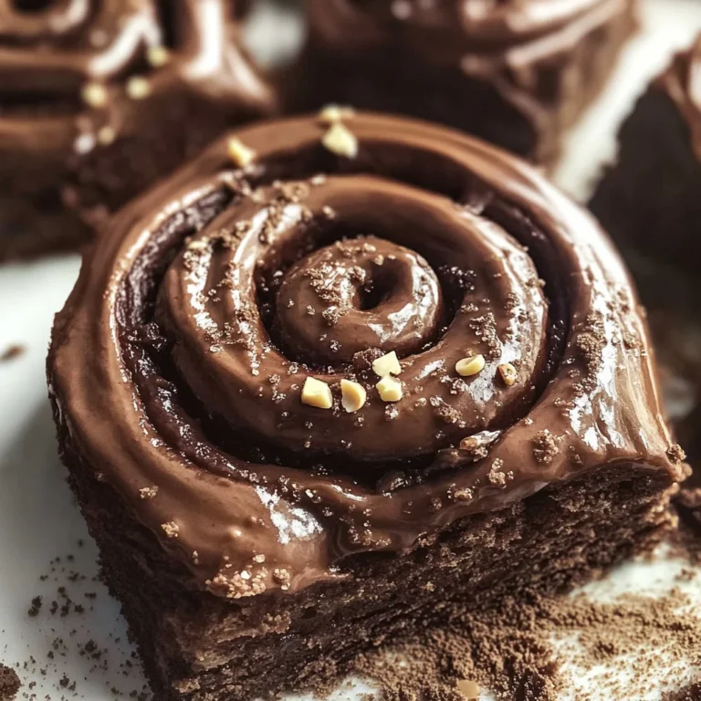 Chocolate Cinnamon Rolls with Hazelnut Icing