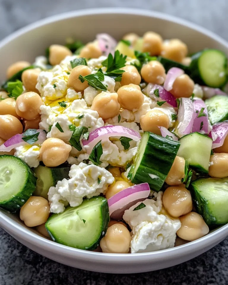 Cottage Cheese Chickpea Salad Bowl