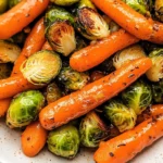Crispy Maple Glazed Carrots and Brussel Sprouts