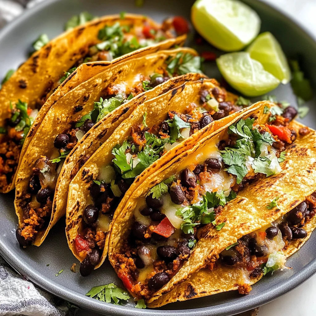 Crispy Sheet Pan Black Bean Tacos (Vegetarian)