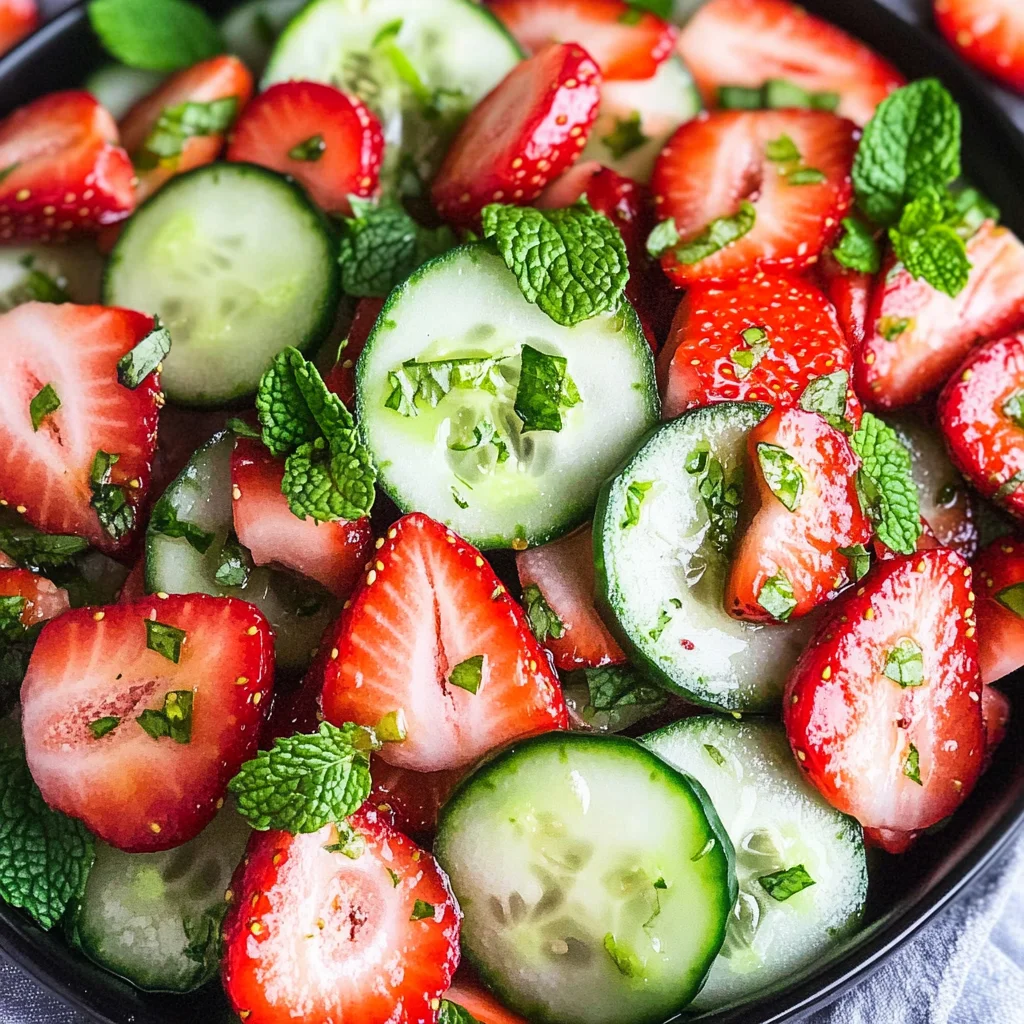 Cucumber Strawberry Salad (Just 6 Ingredients)