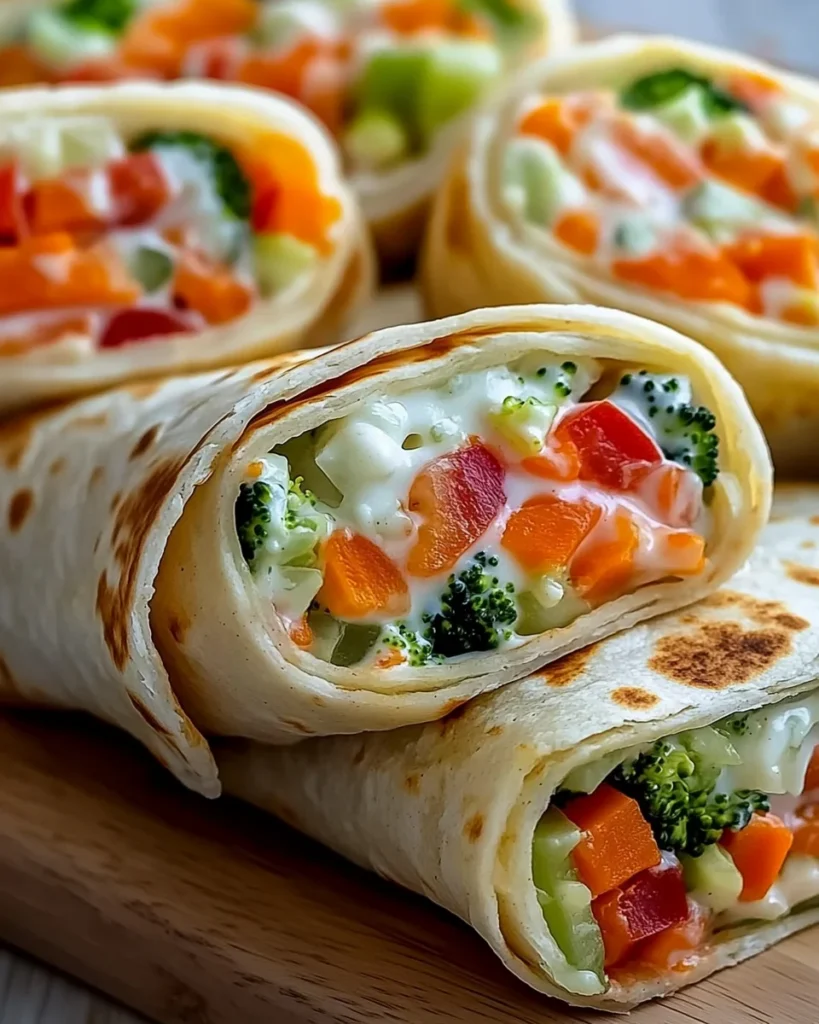 Fresh Vegetable Tortilla Roll Ups