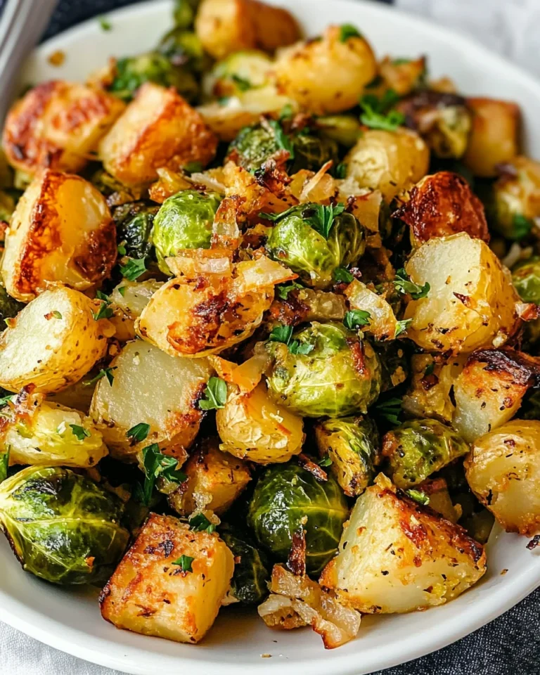 Garlic Brussels Sprouts Potatoes