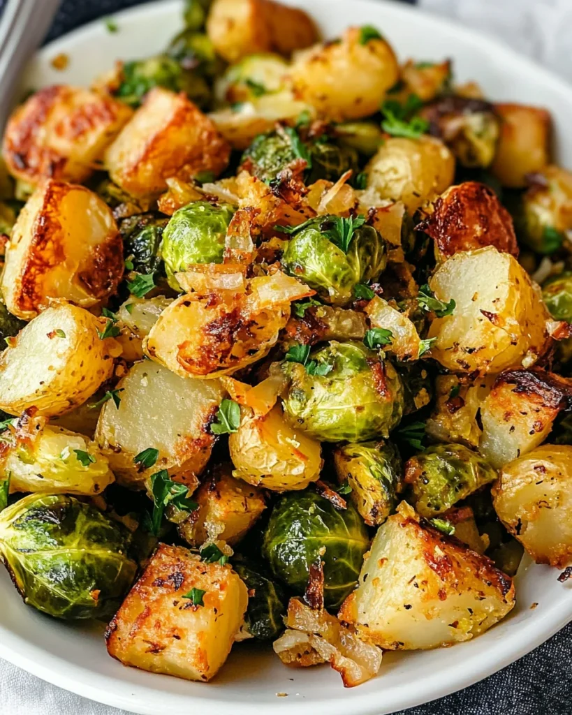Garlic Brussels Sprouts Potatoes