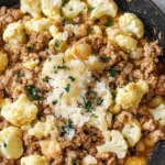 Garlic Butter Ground Turkey with Cauliflower Skillet