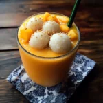 Mango Smoothie with Small Sticky Rice Balls
