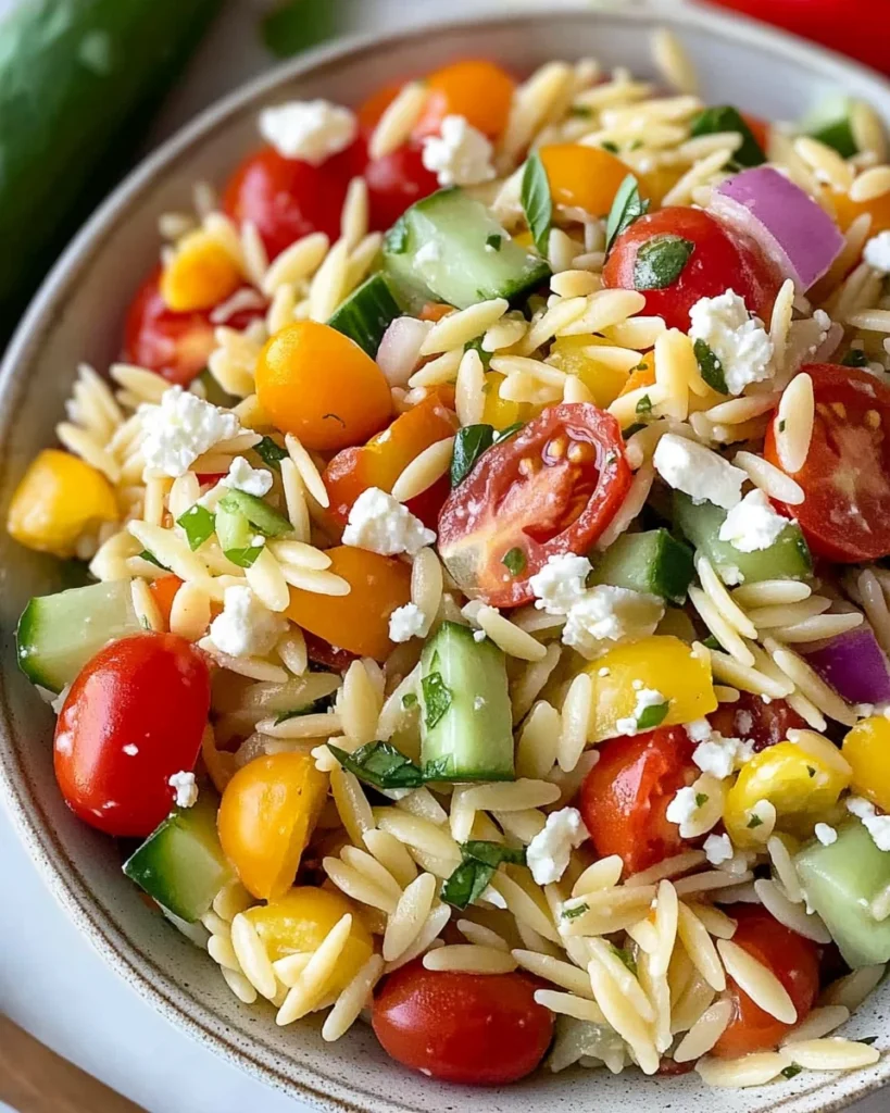 Rainbow Orzo Salad