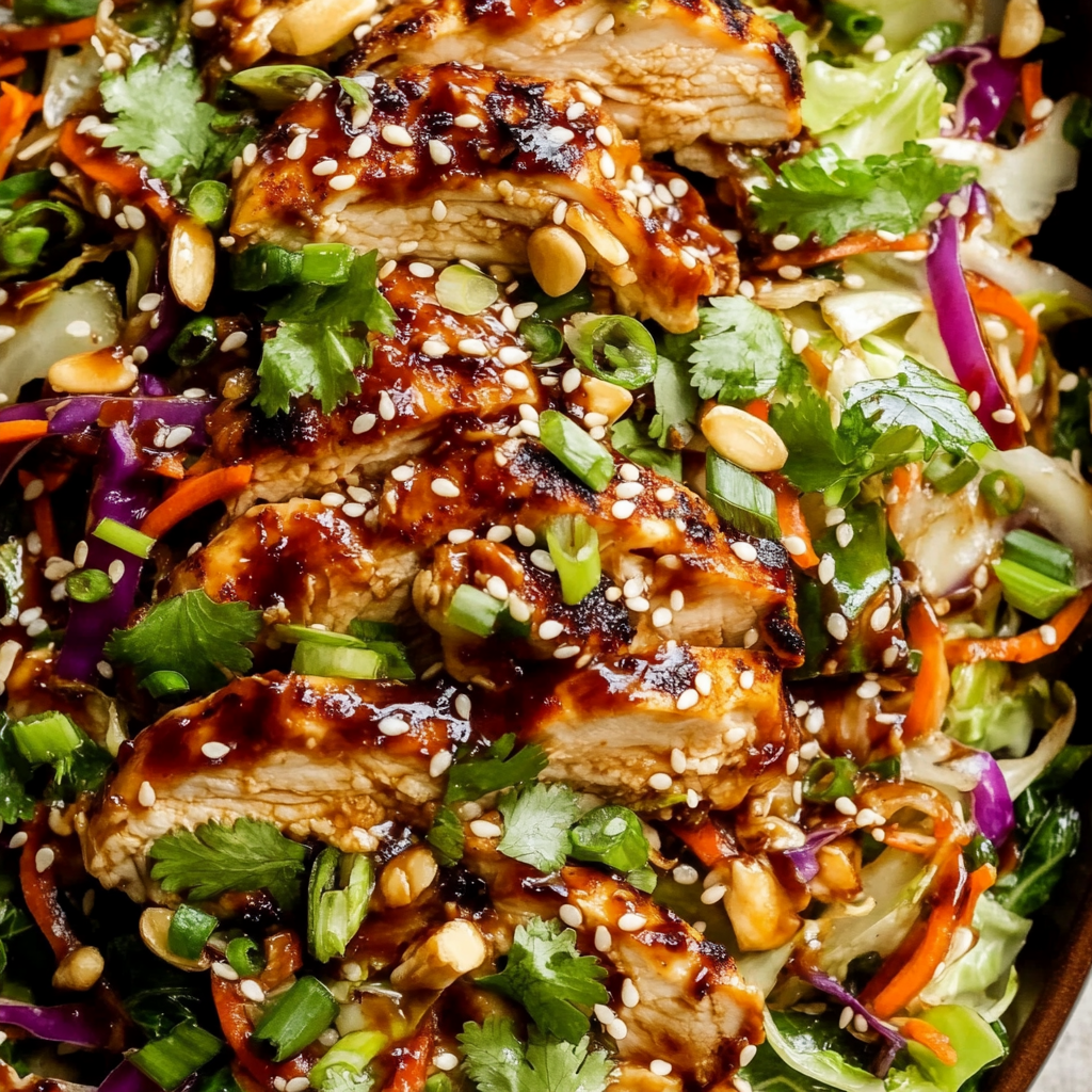 Sesame Chicken Cabbage Crunch Salad